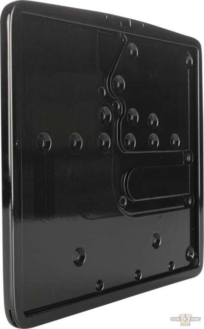 Inside License Plate Base Plate Black For Harley-Davidson