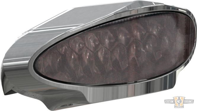 Inside Plate Oval Mini LED Taillight without Mounting Bracket Aluminum Aluminium LED For Harley-Davidson