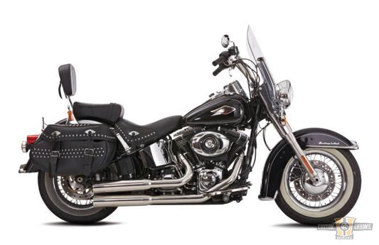 Double Groove Exhaust Systems Polished For Harley-Davidson