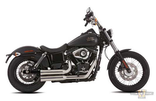 Double Groove Exhaust Systems Polished For Harley-Davidson