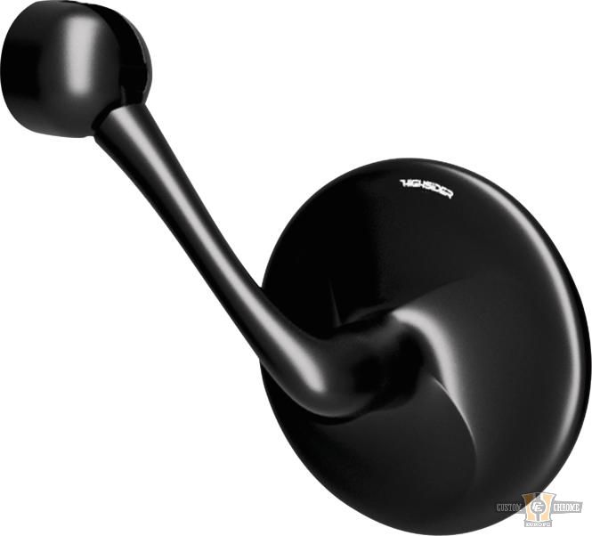 Classic Bar End Mirror Black, Anodized For Harley-Davidson