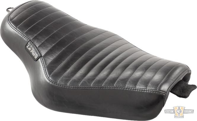 Streaker Pleated Stitch Seat Black Vinyl For Harley-Davidson