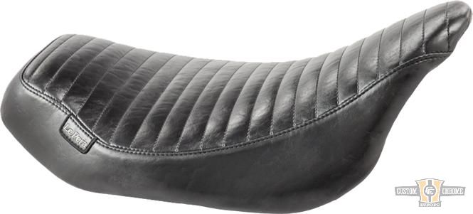 Streaker Pleated Stitch Seat Black Vinyl For Harley-Davidson