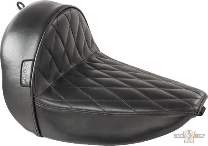 Stubs Diamond Stitch Seat Black Vinyl For Harley-Davidson