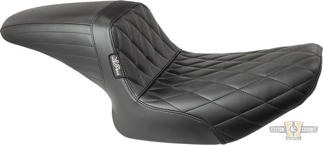 Diamond Seat Black Vinyl For Harley-Davidson