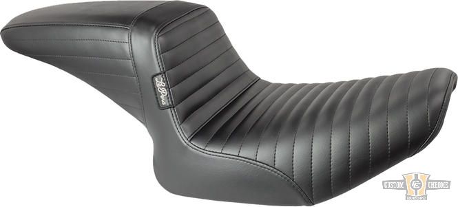 Kickflip Pleated Seat Black Vinyl For Harley-Davidson