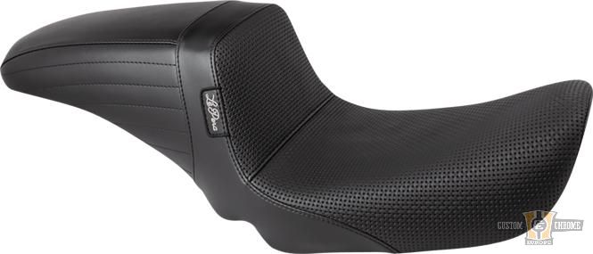 Basket Wave Seat Black Vinyl For Harley-Davidson