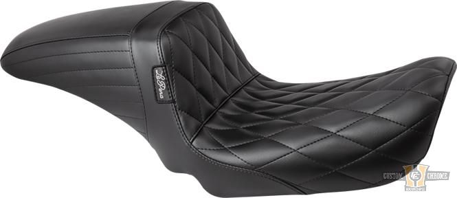 Diamond Seat Black Vinyl For Harley-Davidson