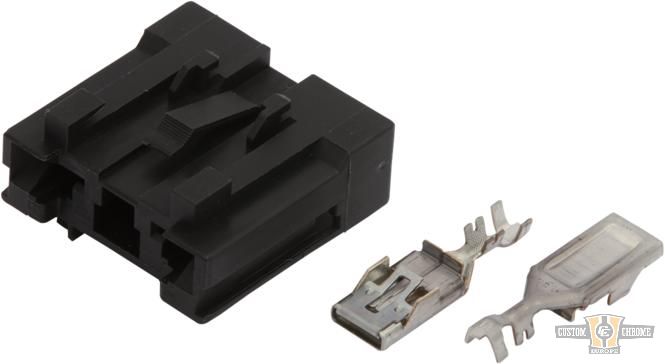 Maxi-Fuse Connector Black For Harley-Davidson