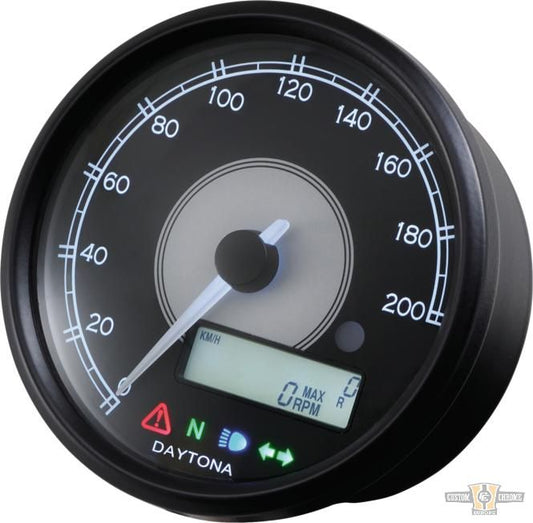 Velona80 Speedometer Black 80.0 mm For Harley-Davidson