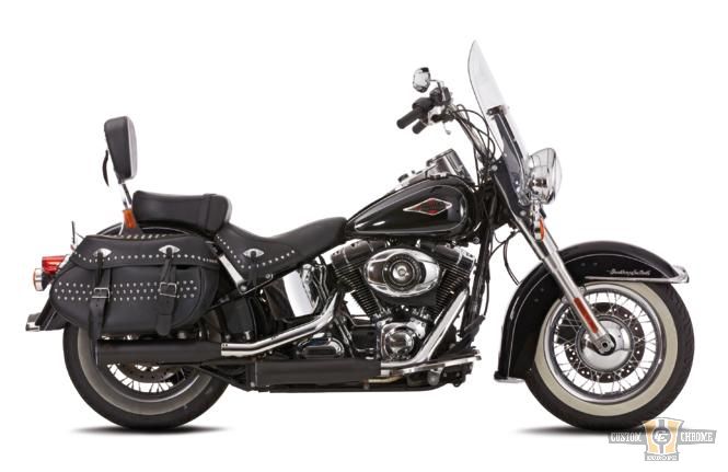 Double Groove Slip-On Muffler Satin For Harley-Davidson