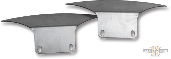 Non Cut Out Front Fender Side Plate Raw For Harley-Davidson