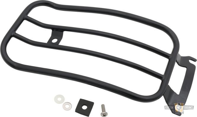 7" Solo Luggage Rack Black For Harley-Davidson
