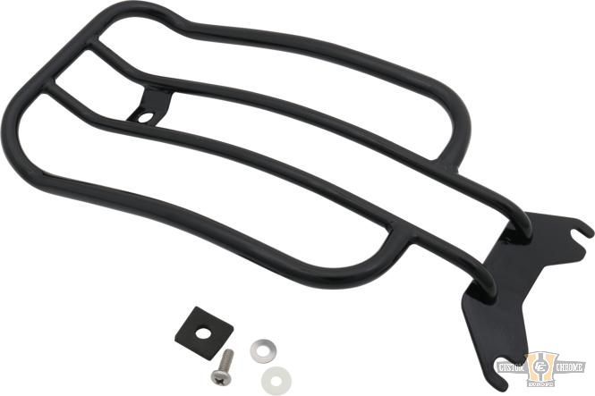 7" Solo Luggage Rack Black For Harley-Davidson