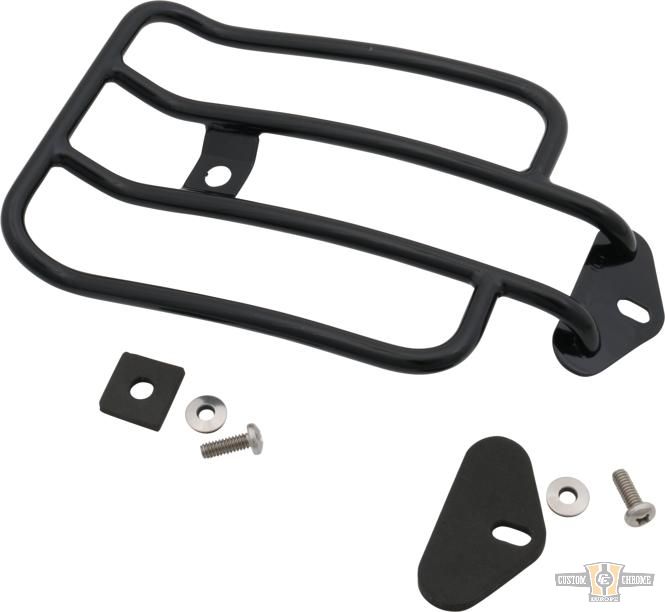 6" Solo Luggage Rack Black For Harley-Davidson