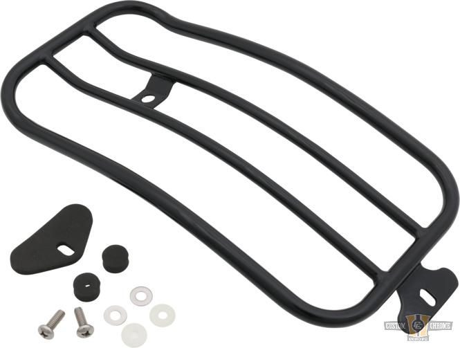 7" Solo Luggage Rack Black For Harley-Davidson