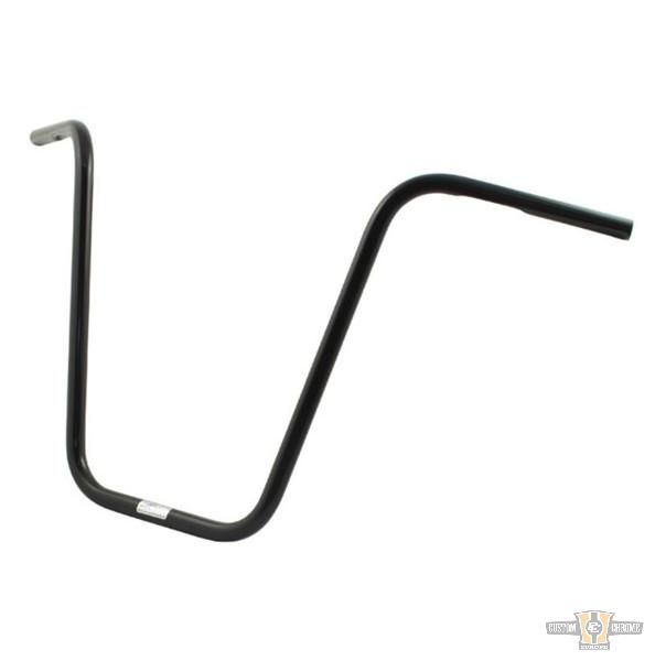 400 Ape Hanger Handlebar Dimpled 3-Hole Black 1" Powder Coated For Harley-Davidson