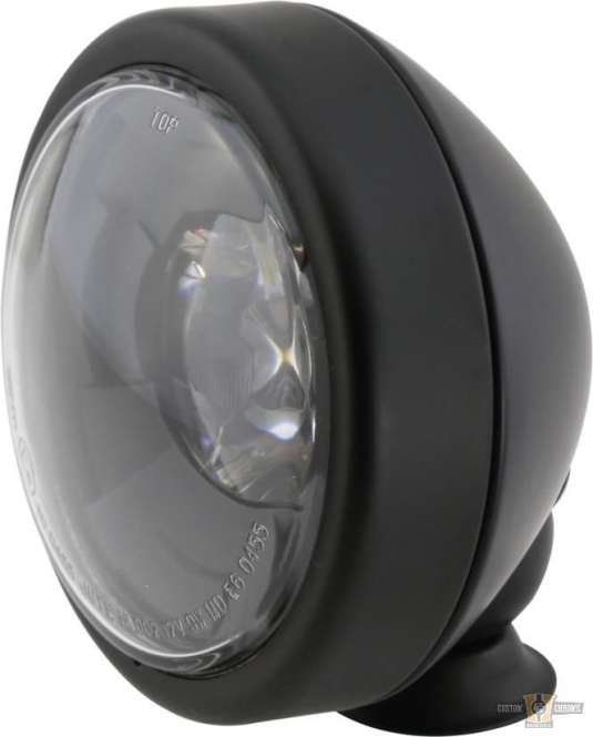 4" High Beam Headlight Flat Black LED For Harley-Davidson