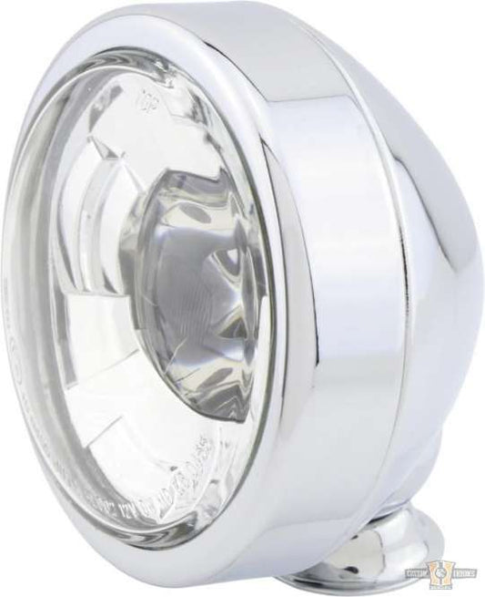 4" High Beam Headlight Chrome LED For Harley-Davidson