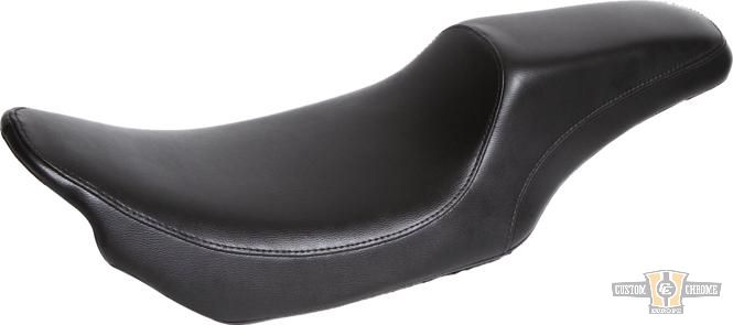 Gunfighter Smooth Seat Black Synthetic Leather For Harley-Davidson