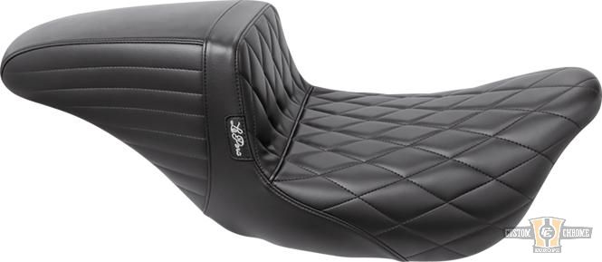 Diamond Seat Black Vinyl For Harley-Davidson