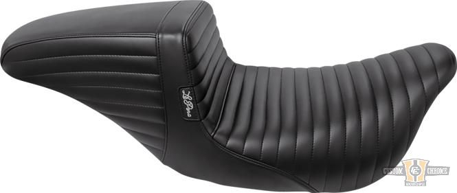 Kickflip Pleated Seat Black Vinyl For Harley-Davidson