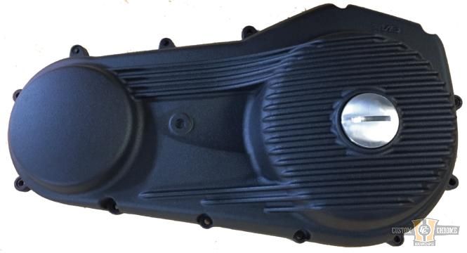 Ribbed Primary Cover Black For Harley-Davidson