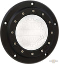Bull Eye Derby Cover Black Satin For Harley-Davidson