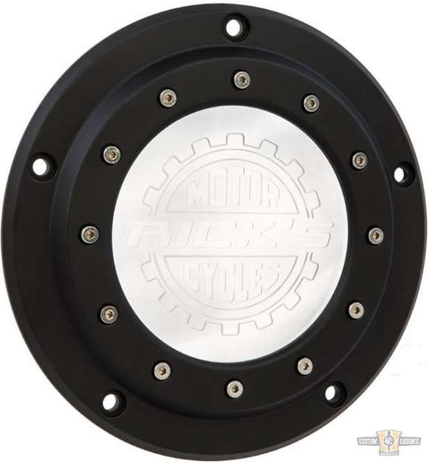 Bull Eye Derby Cover Black Satin For Harley-Davidson