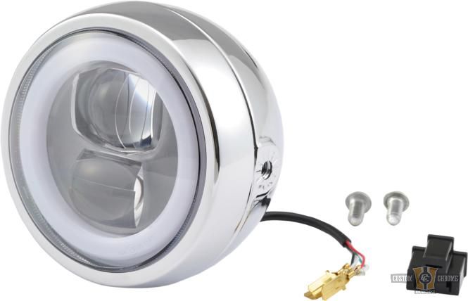 Capsule 120 4 1/2" Headlight Chrome LED For Harley-Davidson