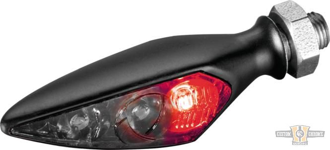 Rhombus S Dark LED Turn Signal/Taillight/Brake Light Black Smoke LED For Harley-Davidson