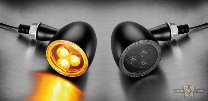 Bullet 1000 Dark LED Turn Signal Black Tinted LED For Harley-Davidson