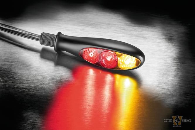 micro S DF Dark LED Turn Signal/Brake Light/Taillight Black Smoke LED For Harley-Davidson