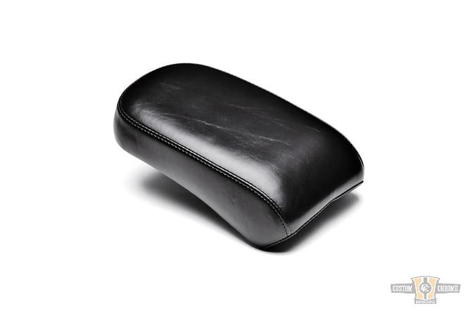 Bare Bones Pleated Pillion Pad Black Vinyl For Harley-Davidson