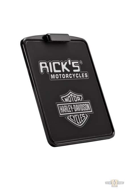 Rick Rod Rear End License Plate Frame with LED License Plate Illumination Black Anodized For Harley-Davidson