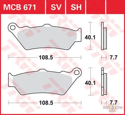 Organic Replacement Brake Pads For Harley-Davidson