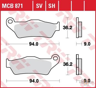 Organic Replacement Brake Pads For Harley-Davidson