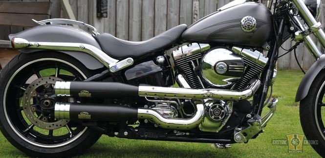 Fat Tommy Headers Chrome For Harley-Davidson