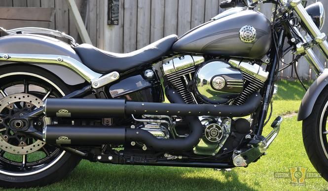 Fat Tommy Headers Black For Harley-Davidson