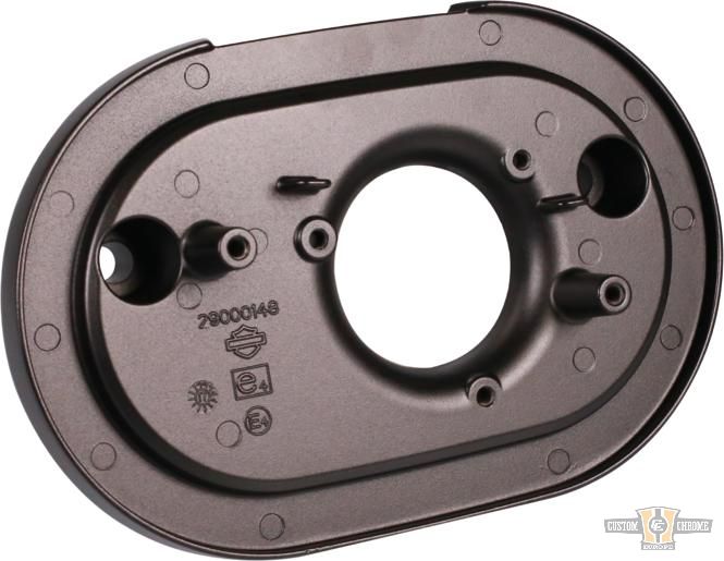 Oval Airbox Air Cleaner Baseplate Black For Harley-Davidson