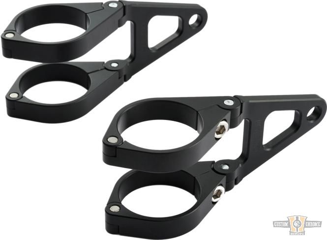 CNC Type Headlight Bracket Black For Harley-Davidson