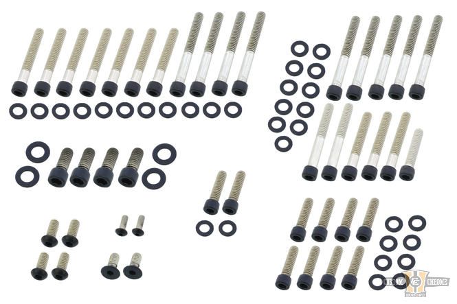 Drivetrain Screw Kits Black Powder Coated For Harley-Davidson