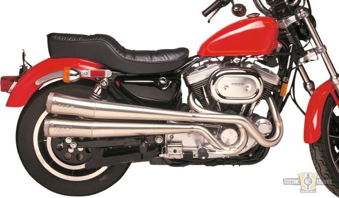 2:2 Megaphone Series Race System Exhaust Polished For Harley-Davidson