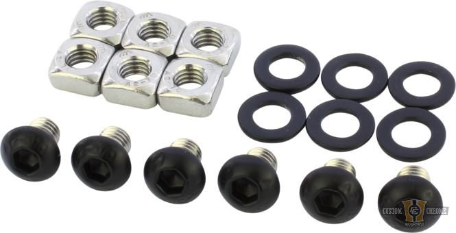 Exhaust Screw Kits Gloss Black Powder Coated For Harley-Davidson