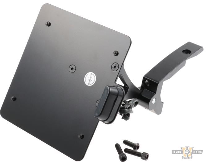 Sidemount License Plate Bracket Kit Black Powder Coated For Harley-Davidson