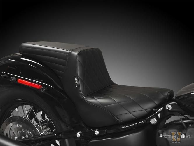 Kickflip Pleated Seat Black Vinyl For Harley-Davidson