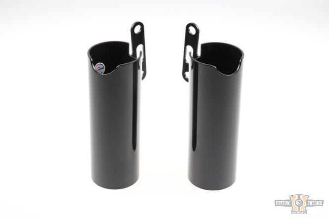 Lower Fork Cover Black Gloss Powder Coated For Harley-Davidson