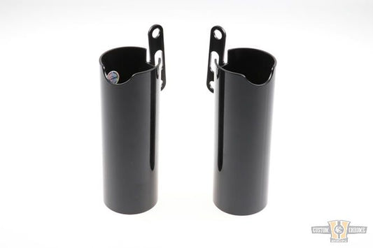 Lower Fork Cover Black Gloss Powder Coated For Harley-Davidson