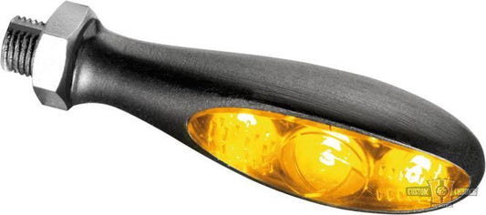 micro S Dark LED Turn Signal Black Tinted LED For Harley-Davidson