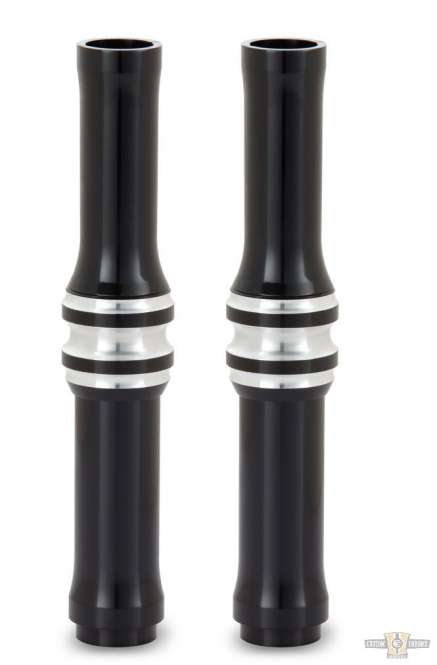 10-Gauge Pushrod Covers Black Anodized For Harley-Davidson